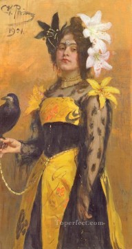  Ilya Oil Painting - portrait of lydia kuznetsova 1921 Ilya Repin